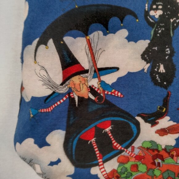 Vintage Halloween Vest Women M 111 Main Witch Witches Flying Black Cat Parachute - Picture 9 of 11